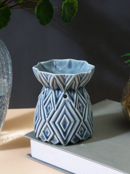 Tayhaa - Geometric Blue Tealight Holder