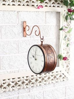 Unravel India - Double Sided Wall Clock Copper