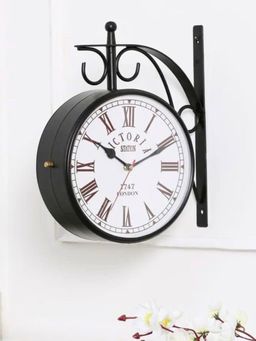 Unravel India - Double Sided Wall Clock Black