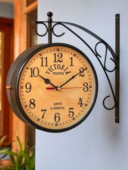 Unravel India - Double Sided Wall Clock Black