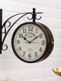 Unravel India - Double Sided Wall Clock Black