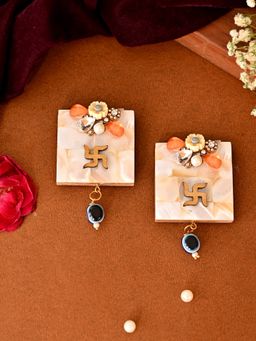 AAPNO RAJASTHAN - Swastik Pearl Finish Hanging (Pack of 2)