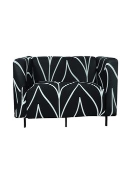 House of Quirk - Double Seater Sofa Cover For Couch Flexible 140 Gsm Sofa Slipcover - Black