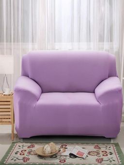 House of Quirk - Double Seater Sofa Cover For Couch Flexible 140 Gsm Sofa Slipcover - Purple