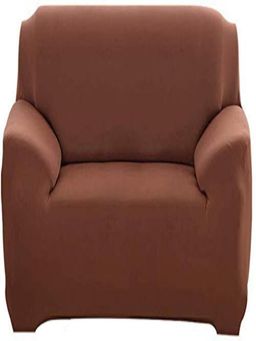 House of Quirk - Double Seater Sofa Cover For Couch Flexible 140 Gsm Sofa Slipcover - Rust Brown