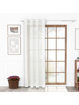 Story@Home - Polyester Door Curtains 7 Feet Long, Off White, Diamond