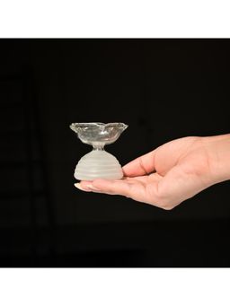 Muun Home - Short Glass Diya Clear Frosted