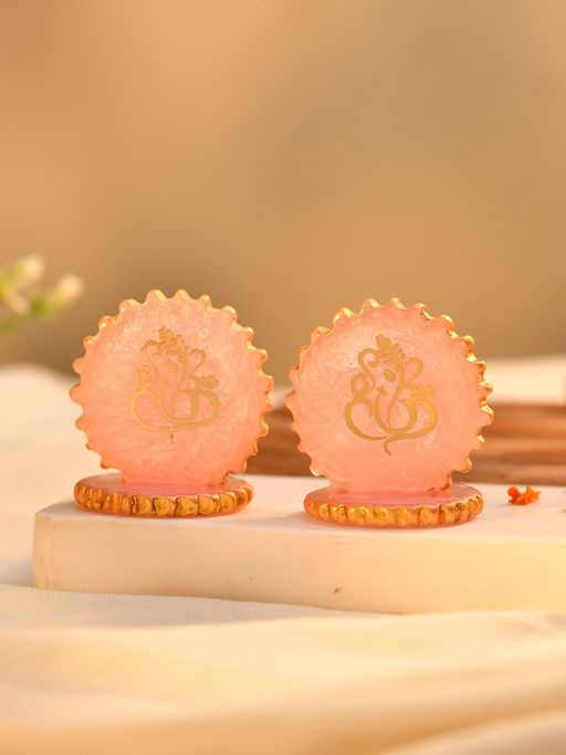 AAPNO RAJASTHAN Pink Ganesha Showpiece (Pack of 2)