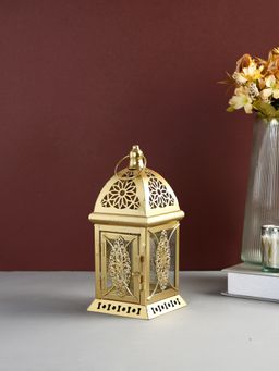 Tayhaa - Gold Metal Moroccan-Inspired Dome Lantern
