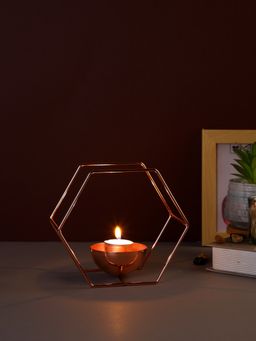 Tayhaa - Hexagonal Rose Tea Light Holder