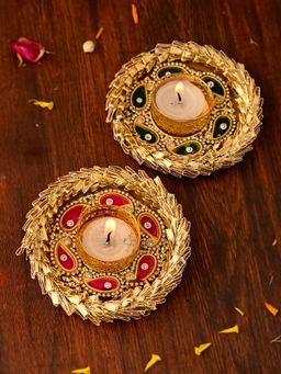 AAPNO RAJASTHAN - Rajasthani Artisan Tea Light Collection (Pack of 2)