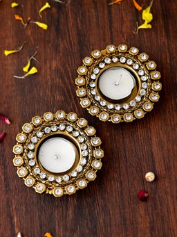 AAPNO RAJASTHAN - Elegant Rajasthani Illumination Tea Light Set (Pack of 2)