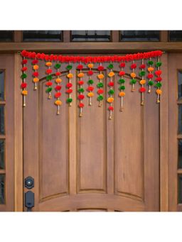 eCraftIndia - Multicolor Woolen Pom Pom Handmade Toran For Door Entrance Home Mandir