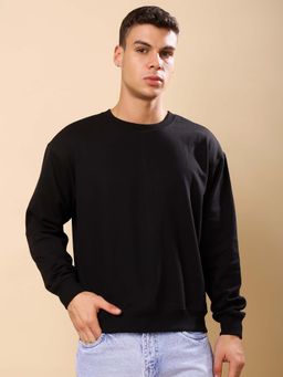 The Fit Theory - Black Polycotton Sweatshirt