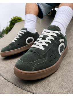 Bewakoof - Men Ollie Zone Amazon Green Suede Leather Sneakers