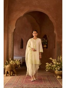 Sheetal Batra - Ruhi - Daisy Ivory With Mint Green Short Kurta With Dhoti And Dupatta (Lxrts)