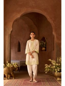 Sheetal Batra - Ruhi - Daisy Ivory With Mint Green Short Kurta And Dhoti (Lxrts)