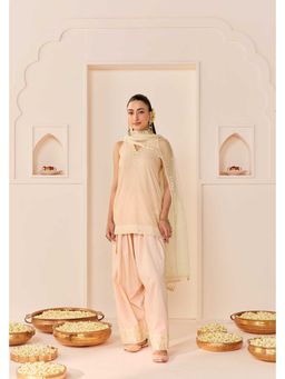 Sheetal Batra - Miral - Carnation Pink Short Kurta With Farsi Salwar And Heavy Dupatta