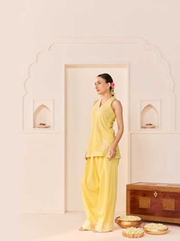 Sheetal Batra - Miral - Lemon Yellow Short Kurta With Farsi Salwar
