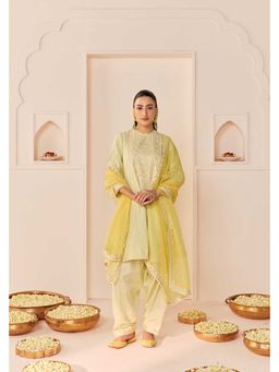 Sheetal Batra - Nida - Mint Green Short Choga With Farshi Salwar And Heavy Dupatta (Lxrts)