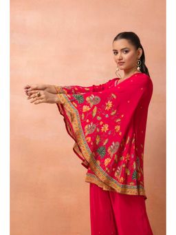 SEW - Fuchsia Pink Printed Kaftan With Pant