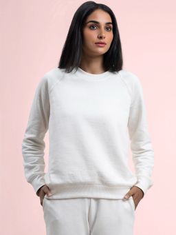 FableStreet - Cotton Roundneck Sweatshirt - Off White