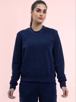 FableStreet - Fleece Roundneck Sweatshirt - Navy