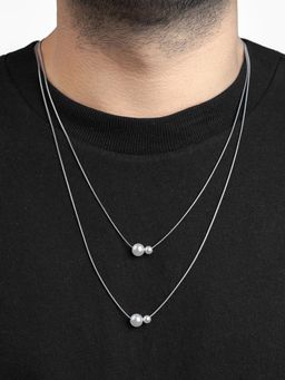SWASHAA - Daren Twin Pearl Men's Necklace Pendant