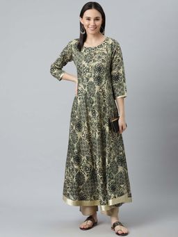 Libas - Women Green Printed Kurta