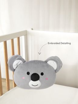 Mi Arcus - Premium Ultra Soft Koala Face Design Grey Cushion/Pillow for Baby (18-24 Months)