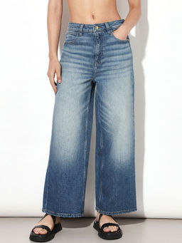 ONLY - Wide Leg Dark Blue Jeans