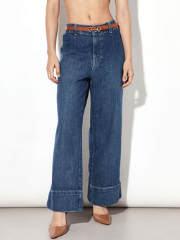 ONLY - Wide Leg Dark Blue Jeans