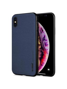 Memumi - Memumi® Magnific Series Canvas Back Cover for Apple iPhone X / Xs / 10, 1.7 mm Thin-Blue (5.8")