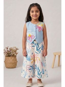Lagorii - Blue Floral Applique Co-Ord Set