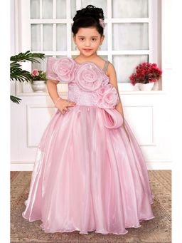 Lagorii - Baby Pink One-Shoulder Party Gown