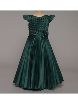 The Magic Wand - Green Bow Cap Sleeves Long Gown