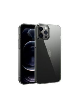 Memumi - Memumi® Brilliant Series Thin Fit Hard Back Cover Apple iPhone 12/12 Pro Semi Trans Black (6.1")