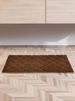 At Home by Nilkamal - Diamond Polyester 45 x 130 cm Runner (Brown)