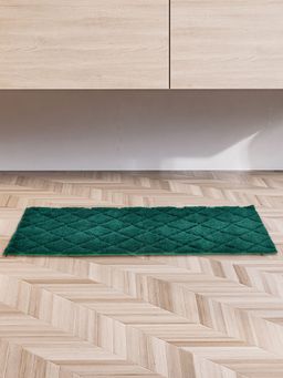 At Home by Nilkamal - Diamond Polyester 45 x 130 cm Runner (Green)