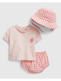 GAP - Kids Check Crew Neck Regular Fit Co-Ords Sets