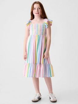 GAP - Girls Vertical-Stripes Tiered Dress