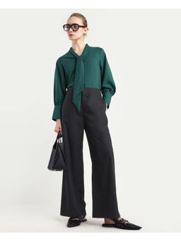 RAREISM - Solid Wide Leg Trouser Black
