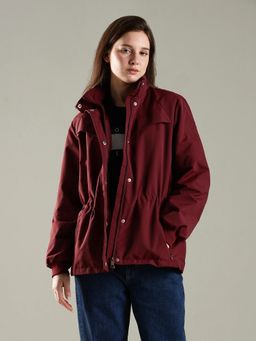 Tommy Hilfiger - Regular Fit Polyamide High-Neck Jacket Purple