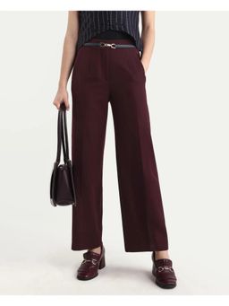 RAREISM - Solid Straight Fit Trouser Maroon