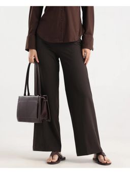 RAREISM - Solid Wide Leg Trouser Brown