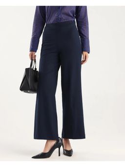 RAREISM - Solid Wide Leg Trouser Navy Blue