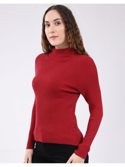 Monte Carlo - Women Maroon Full Sleeve Seavey Sweater