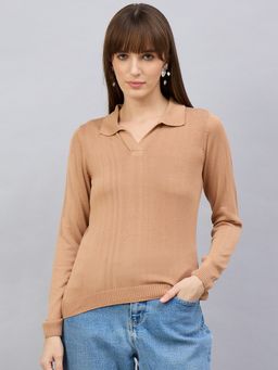 98 Degree North - Women Beige Pullover Sweater