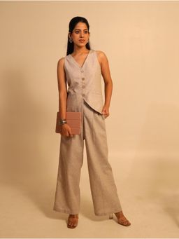 House of Bindiya - 9 To Vibe Grey Co-Ord Set