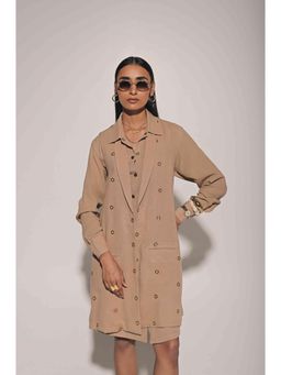 Kriti Bapna - Reika Beige Knee Length Dress With Jacket